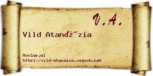 Vild Atanázia névjegykártya